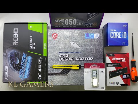 RGB Gaming PC Build Benchmark intel Core i9 10900 msi MAG B560M MORTAR ASUS GTX1650 PHOENIX