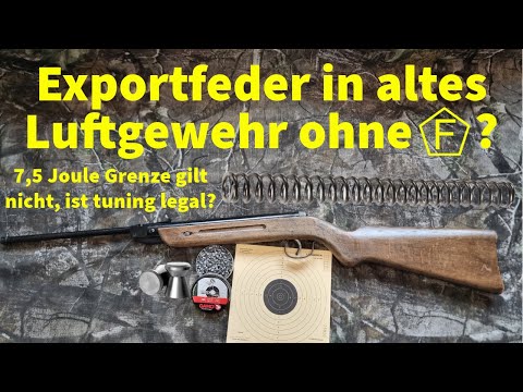 Is it permissible to install an export spring of over 7.5 joules into an old air rifle without an F?