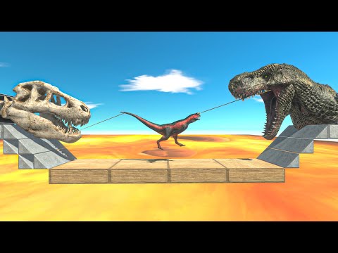 Two Dinosaur Heads Eats Units - Animal Revolt Battle Simulator