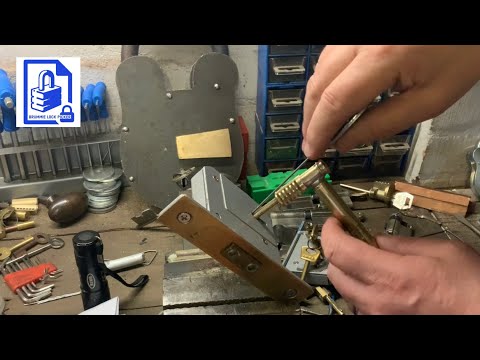 307. Chubb 3g114 Mortice 80mm body deadlock picked with homemade tension tool & lolly pop pick wire