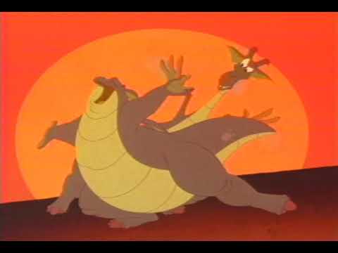 1998 trailer frame for Quest for Camelot — Kayley racing past Camelot’s walls, hinting at the film’s pop-ballad and Broadway-style score blend