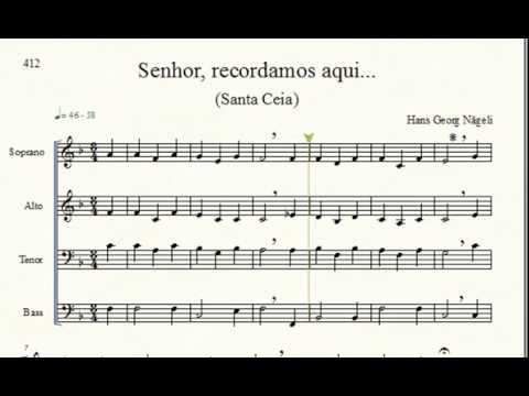Partitura do Hino 412 CCB com metronomo