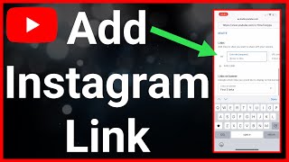 How To Add Instagram Link To YouTube Channel