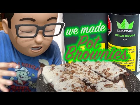 Pot Brownies with Redecan's Reign Drops 30:0 Cannabis Oil