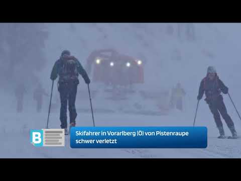 Skifahrer in Vorarlberg Ö von Pistenraupe schwer verletzt