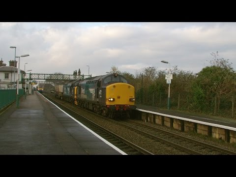 Flint 27.11.2014 - DRS 37609 & 37218 on Valley flasks - Class 37