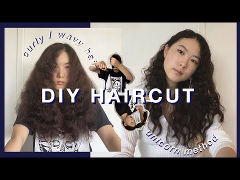 DIY Haircut for Curly / Wavy Hair - Unicorn Method