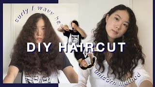DIY Haircut for Curly / Wavy Hair - Unicorn Method