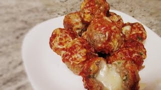 Mozzarella Stuffed Meatballs