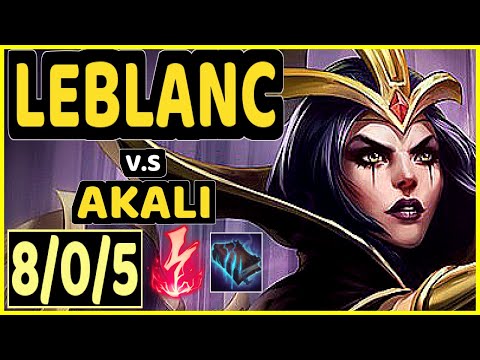 SERTUSS (LEBLANC) vs AKALI - 8/0/5 KDA MID CHALLENGER GAMEPLAY - EUW