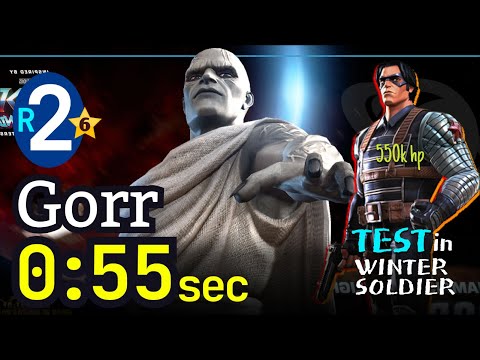 6* Gorr 2 Rank, No boost 55 sec | ROL - Winter Soldier 550k hp #mcoc