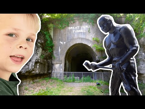 🤔💪How did John Henry beat the steam drill? 👏😃🏆 We went to the tunnel to find out! ✈️😍