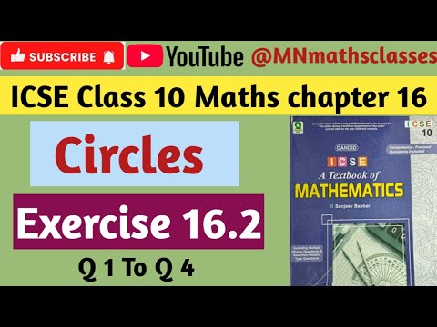 Icse class 10 maths chapter 16 , Circles || Ex 16.2 ( Q 1 To Q 4 )
