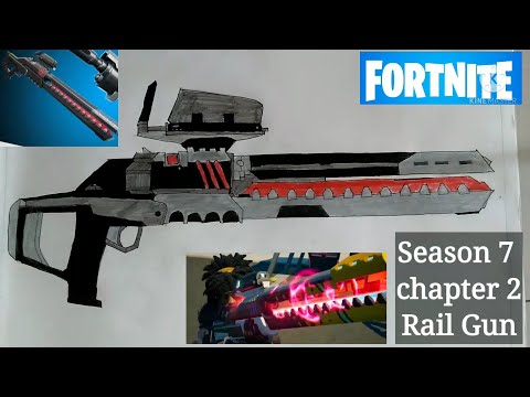 How to draw *new* Rail Gun from Fortnite