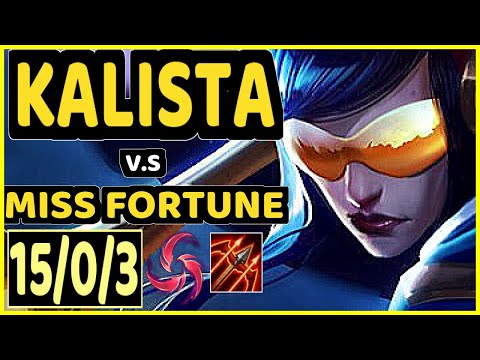 HANS SAMA (KALISTA) vs MISS FORTUNE - 15/0/3 KDA BOTTOM ADC CHALLENGER GAMEPLAY - EUW
