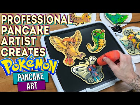 Professional Pancake Artist Creates - Pokémon #10-18 Pancake Art - PRESERVED AND FOR SALE!