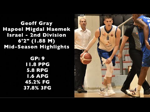 Geoff Gray Hapoel Migdal Haemek 2021/2022 Mid-Season Highlights