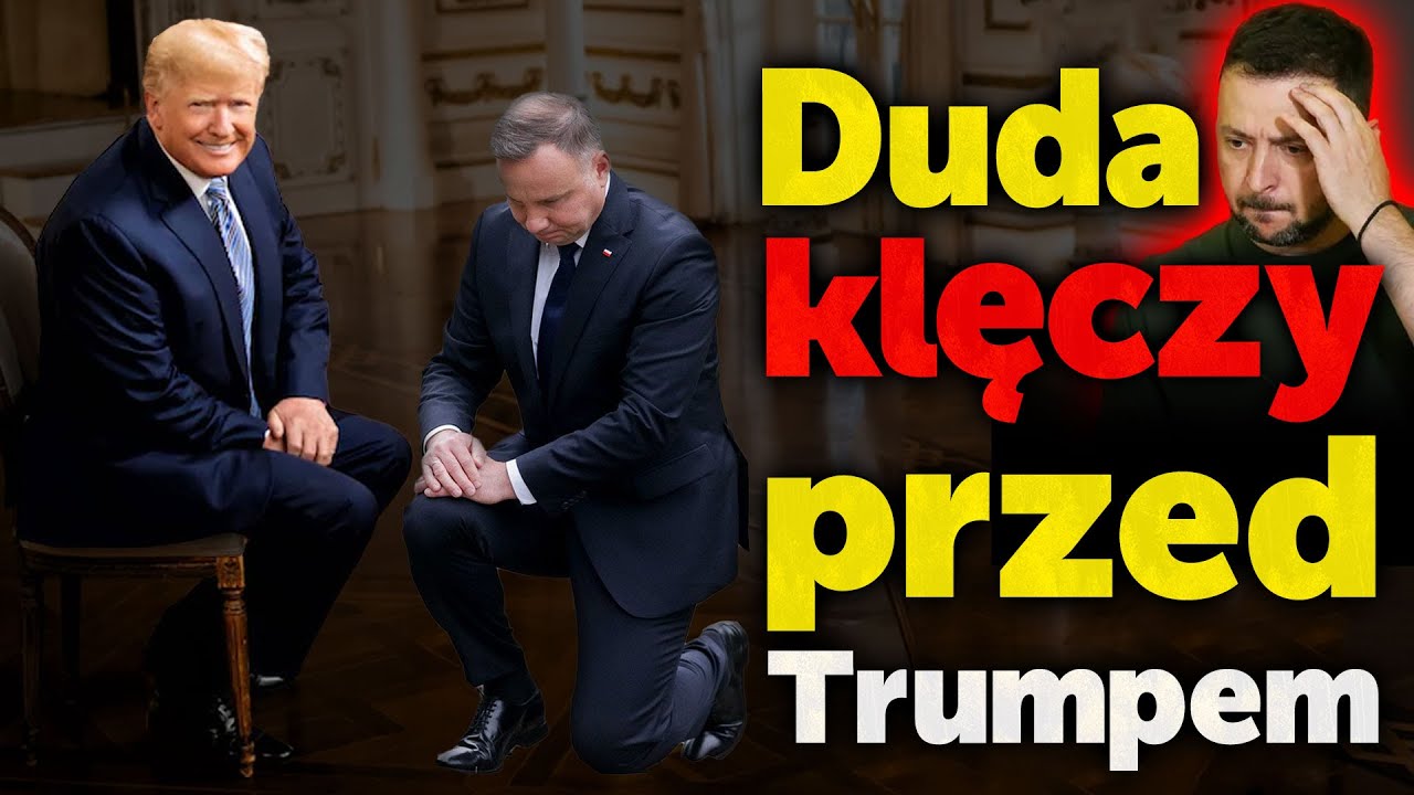Duda na kolanach przed Trumpem. Żenujące słowa prezydenta PiS, radzi Zel...