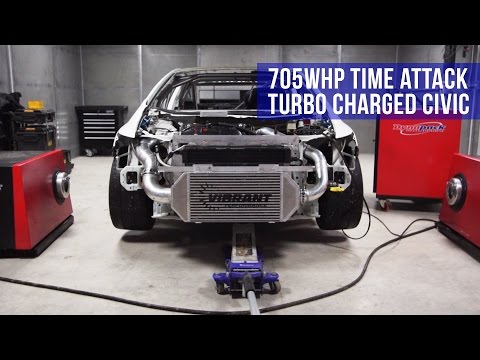 705whp Turbo Charged Civic Time Attack Dyno Session
