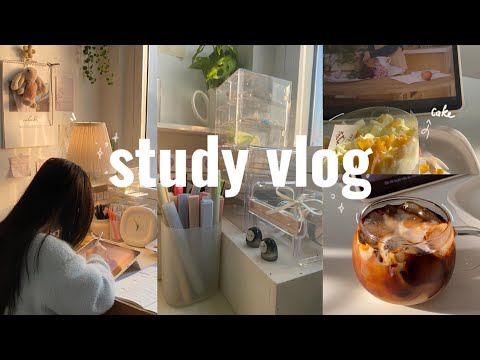 STUDY VLOG |  lots of studying, cleaning, coffee, study productive⟡ ݁₊ 🪄✨
