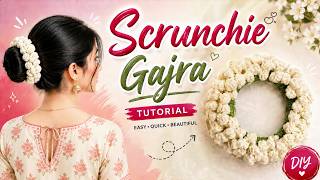 ✨How to Crochet a Beautiful Scrunchie Gajra | Easy Hair Accessory Tutorial
