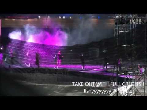 121122 SM Town Singapore Rehearsal EXO & TTS - DJ got us falling in love again.