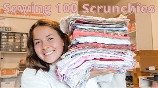 Sewing 100 Scrunchies in 24 Hours | Small Business | Making Scrunchies in Bulk