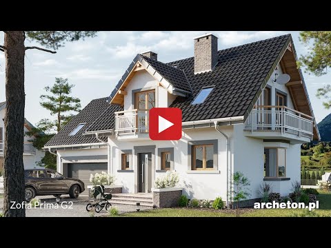Projekt domu Zofia Prima G2 - archeton.pl - z poddaszem użytkowym 183,9 m2