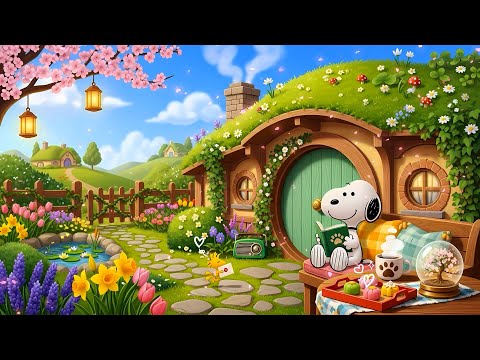 Snoopy’s Cozy Spring Garden Cottage 🌼 Calm Lofi Study Time 🌷 Soft Lofi Vibes to Relaxing