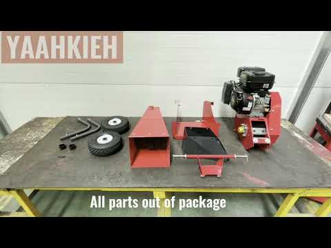 Assembly Video - YAAHKIEH R08PL Compact Design Wood Chipper 6.5HP 208cc 3" Capacity