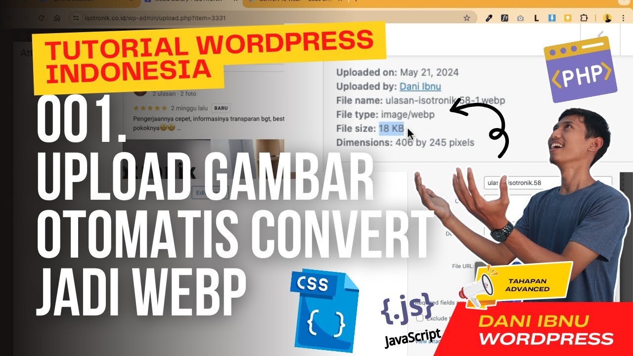 Upload gambar otomatis convert jadi WebP - Tutorial Wordpress Indonesia (Advance)