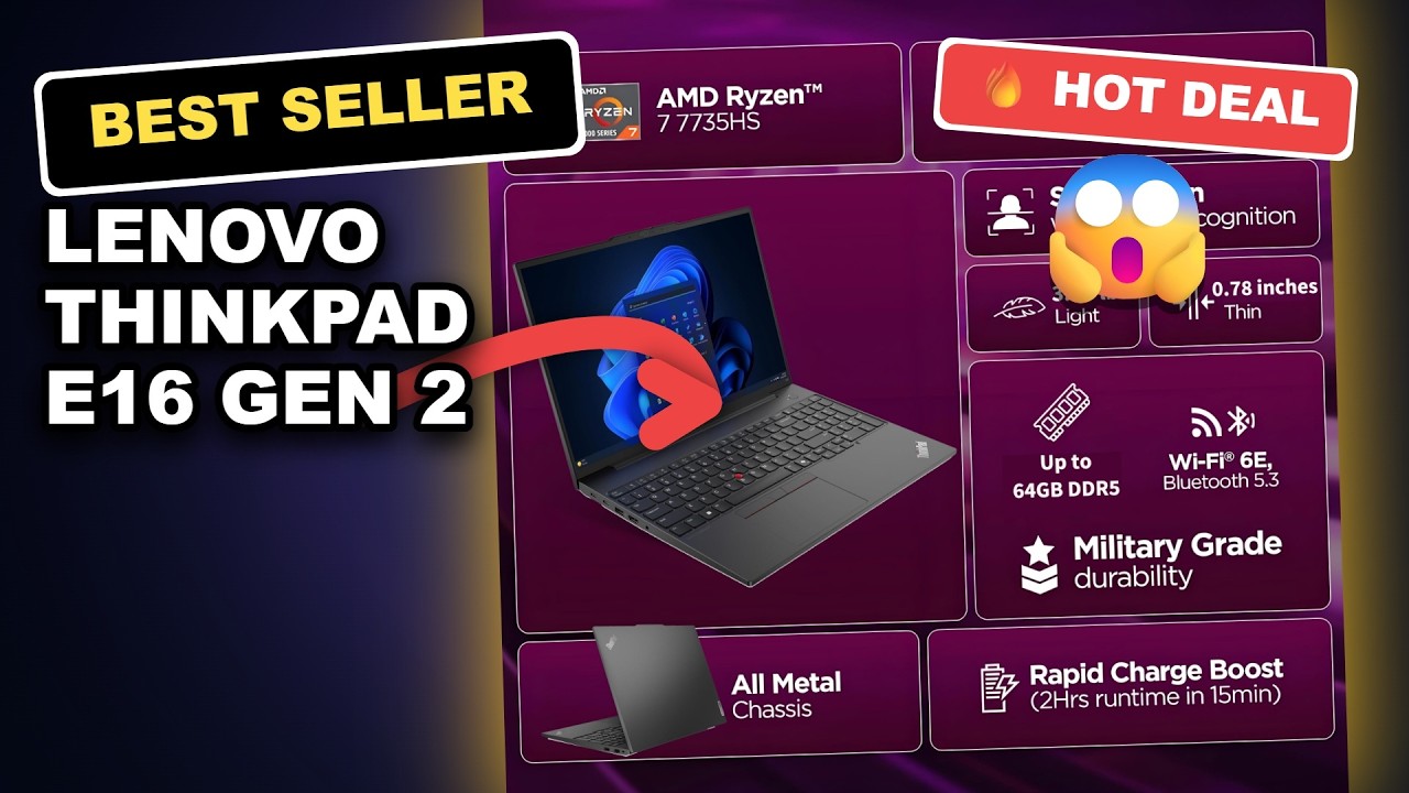Lenovo ThinkPad E16 Gen 2 Review: The Best Business Laptop for Most Users? review video