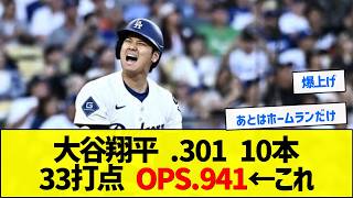 【どう？】大谷翔平 .301 10本 33打点 OPS.941【野球まとめ】