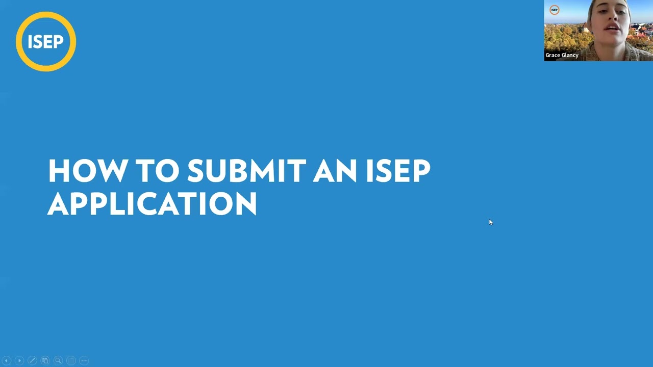 ISEP Virtual Application Workshop (Feb. 10, 2022)