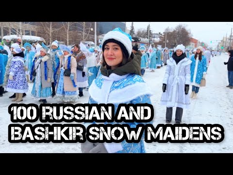 , title : '100 Russian and BASHKIR Snow Maidens in Ufa, Russia'