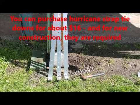How to install tie downs to a carport or any free standing structure