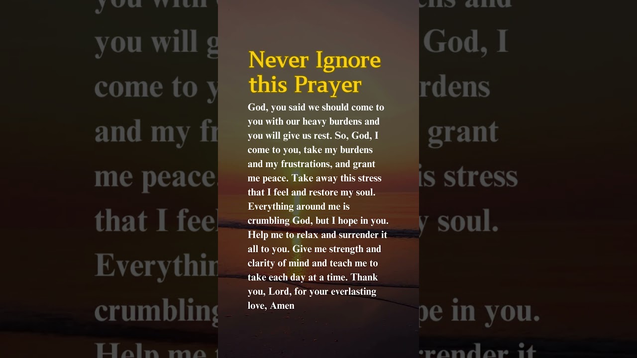Never Ignore this Prayer #jesus #prayer #godsword