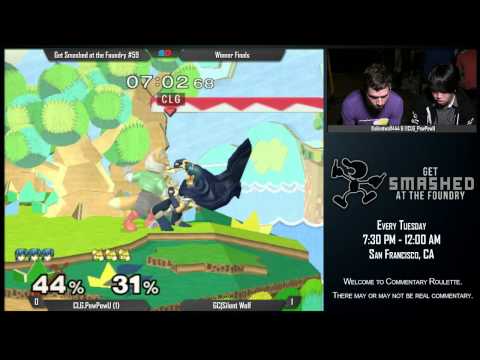Get Smashed at the Foundry #59 - Winner Finals: CLG.PewPewU (Marth) vs GC|Silent Wolf (Fox)