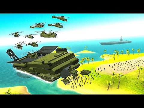 Impossibly MASSIVE LAND CARRIER Invasion In Ravenfield!