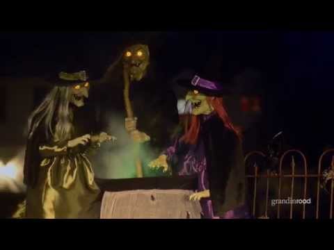 Animated Brewing Witch Trio | Grandin Road