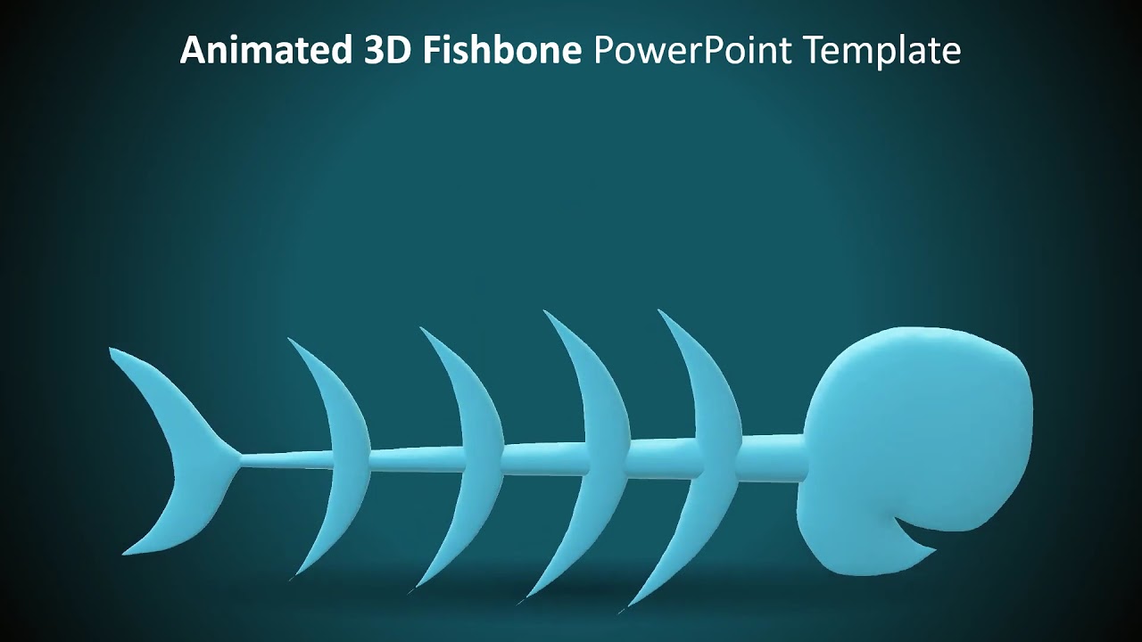 3D Animated fishbone powerpoint template