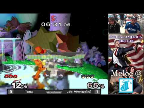 Melee at JJ's #22 - Tapez (Samus) vs. JJ's | MikeHaze (Fox) - Winners Quarters