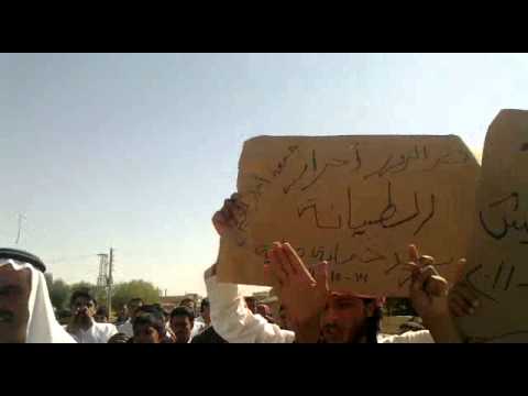 مظاهرة في قرية الطيانة في ريف دير الزور في جمعة "أحرار الجيش"