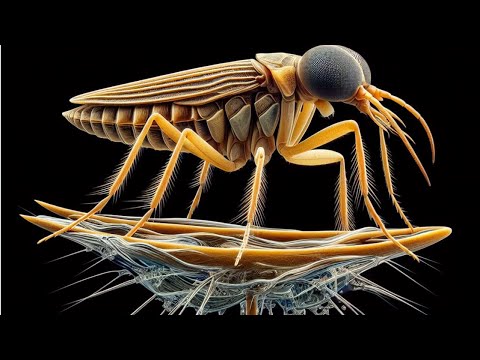 🔍 The Water Boatman: Tiny Marvels of Aquatic Symphony 🌊🔬#waterboatman #insect #aquaticmusic #nature