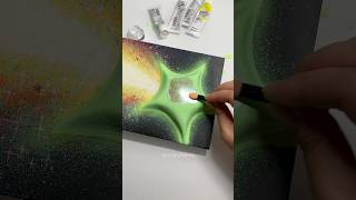 a super rare neon green shooting star ! 🌠💚 #art #mixedmedia #painting #clay #artist
