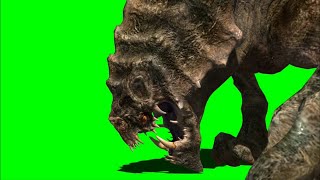 Green Screen Monster 2 - monster attacks / feeds /