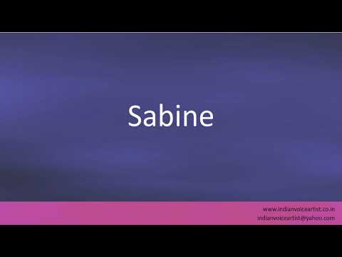 How to pronounce "Sabine". (Italian and English)