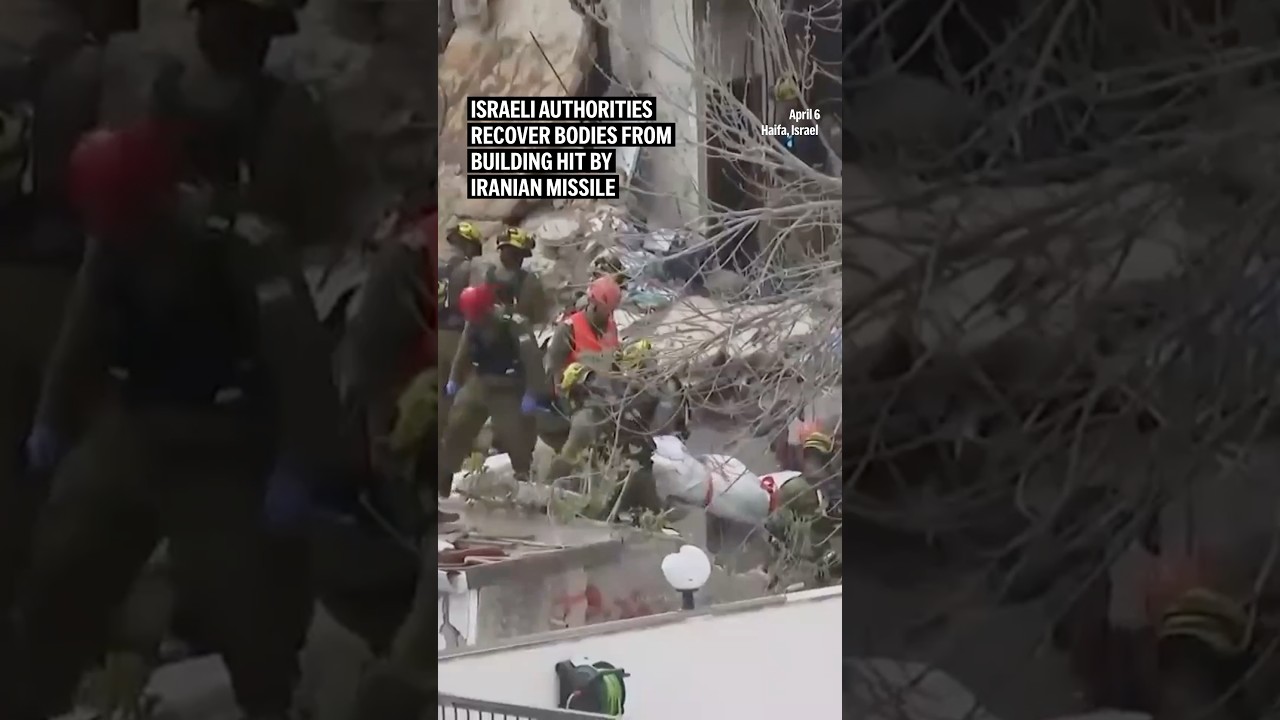 Video | Israeli authorities recover bodies from building hit by Iranian missile