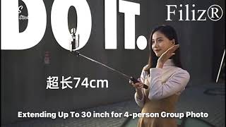 Filiz R1S Selfie Stick Tripod With Flash Light