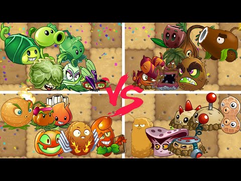 04 Team 06 plants Max Level - Who Will Win? - PvZ 2 Team 06 Plant
